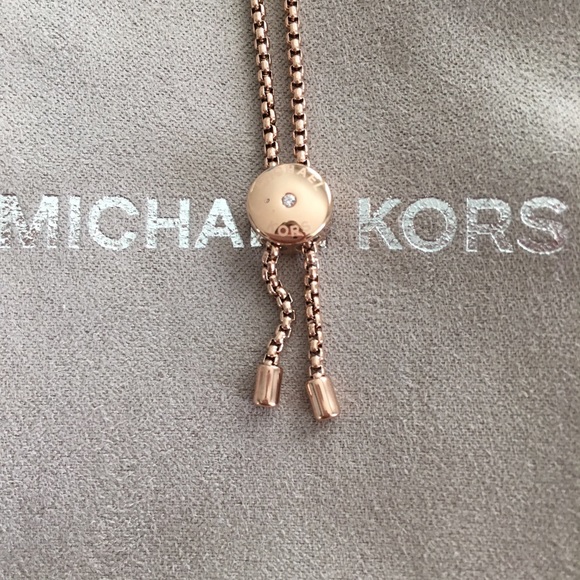 Michael Kors Rose Gold Pavé Slider Bracelet - Picture 4 of 8